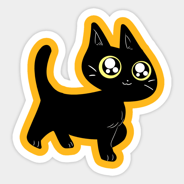 Cute Black Kitten Sticker by saradaboru